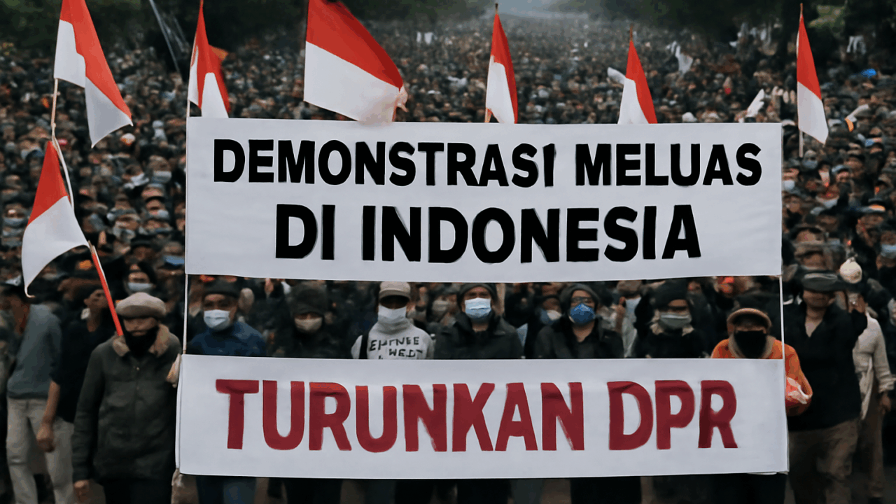 Demonstrasi Meluas di Indonesia dengan Tuntutan Turunkan DPR