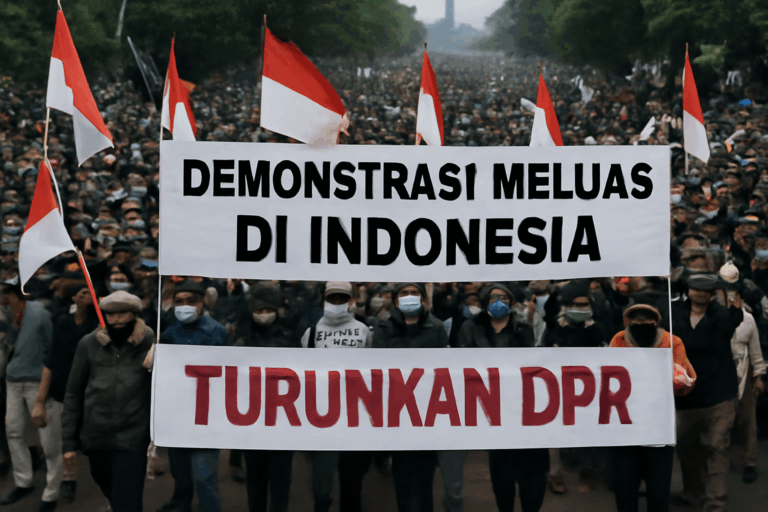 Demonstrasi Meluas di Indonesia dengan Tuntutan Turunkan DPR