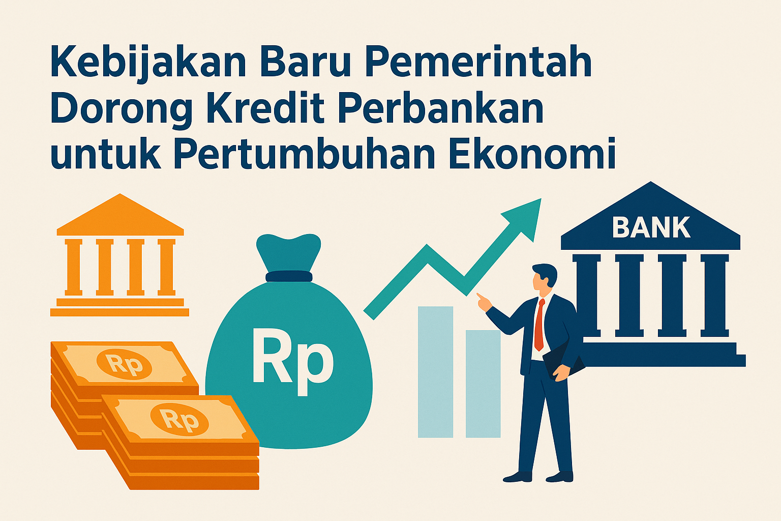 Ilustrasi kebijakan kredit perbankan Rp200 triliun di Indonesia