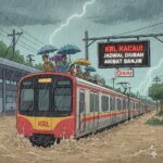 KRL Kacau KAI Ubah Jadwal Akibat Banjir Jakarta
