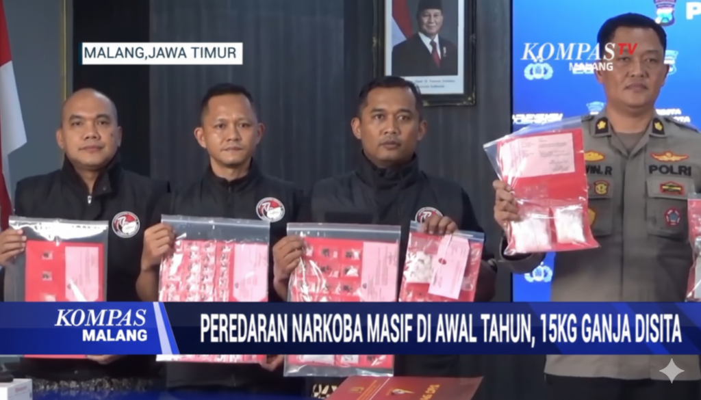 Polresta Malang mengungkap kasus narkoba selama Januari 2026