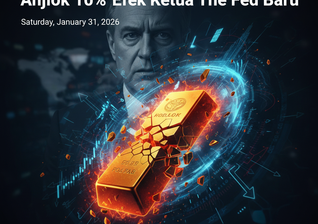 Pergerakan harga emas dunia hari ini anjlok akibat sentimen Ketua The Fed Kevin Warsh