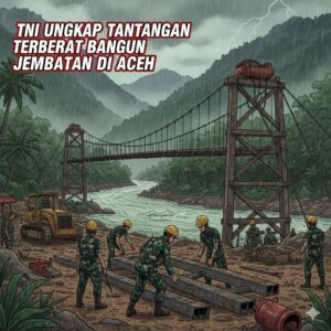 TNI Ungkap Tantangan Terberat Bangun Jembatan di Aceh