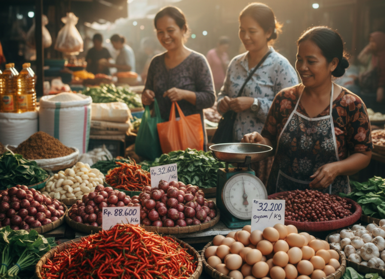 Harga pangan nasional terbaru menunjukkan cabai rawit dan telur ayam mengalami pergerakan harga