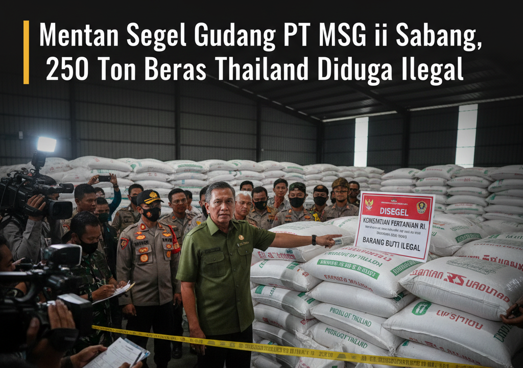 Gudang beras ilegal Sabang disegel setelah ditemukan 250 ton beras asal Thailand tanpa izin