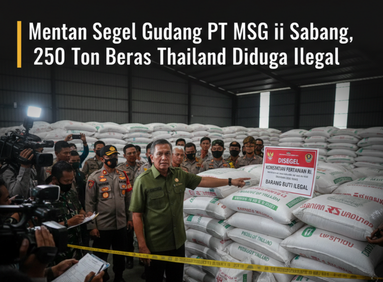 Gudang beras ilegal Sabang disegel setelah ditemukan 250 ton beras asal Thailand tanpa izin