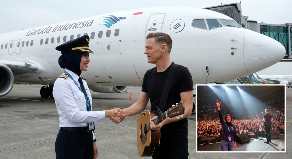 Pilot wanita Garuda Indonesia berbagi cerita menerbangkan Bryan Adams dan mendapat undangan konser