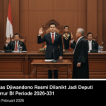 Thomas Djiwandono resmi dilantik sebagai Deputi Gubernur Bank Indonesia periode 2026–2031