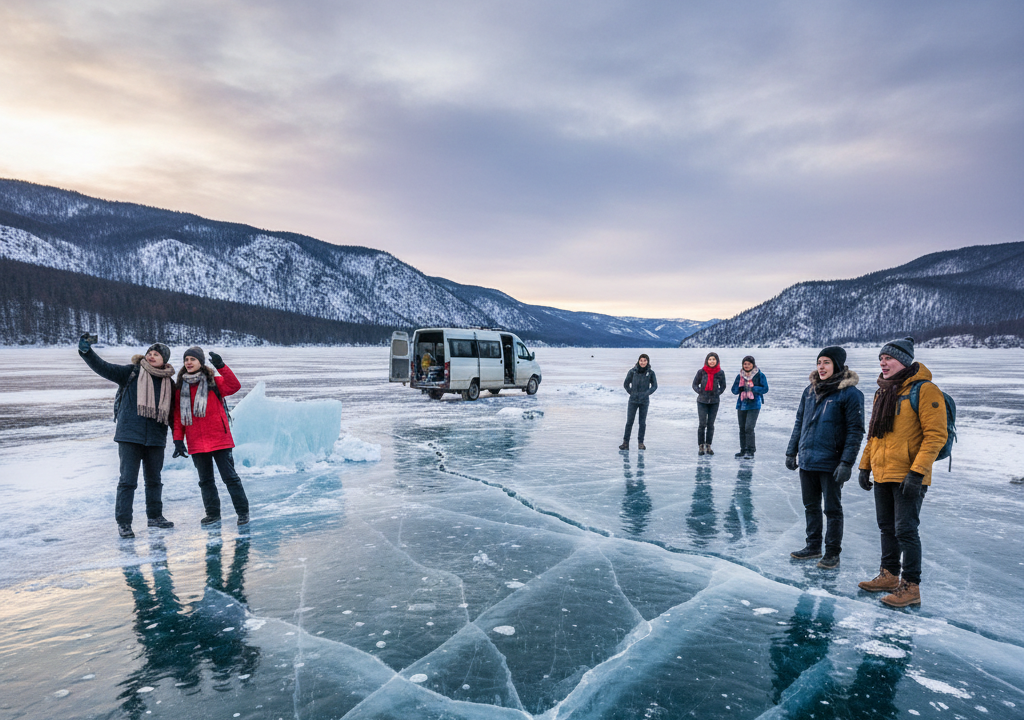 Turis tenggelam Danau Baikal setelah kendaraan jatuh ke celah es