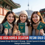 Bebas Visa Korea Selatan untuk WNI minimal 3 orang dalam satu grup
