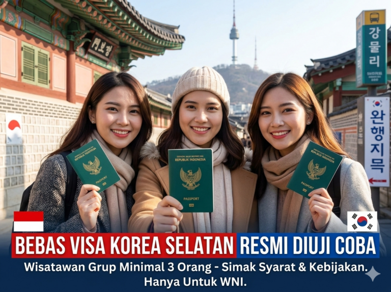Bebas Visa Korea Selatan untuk WNI minimal 3 orang dalam satu grup