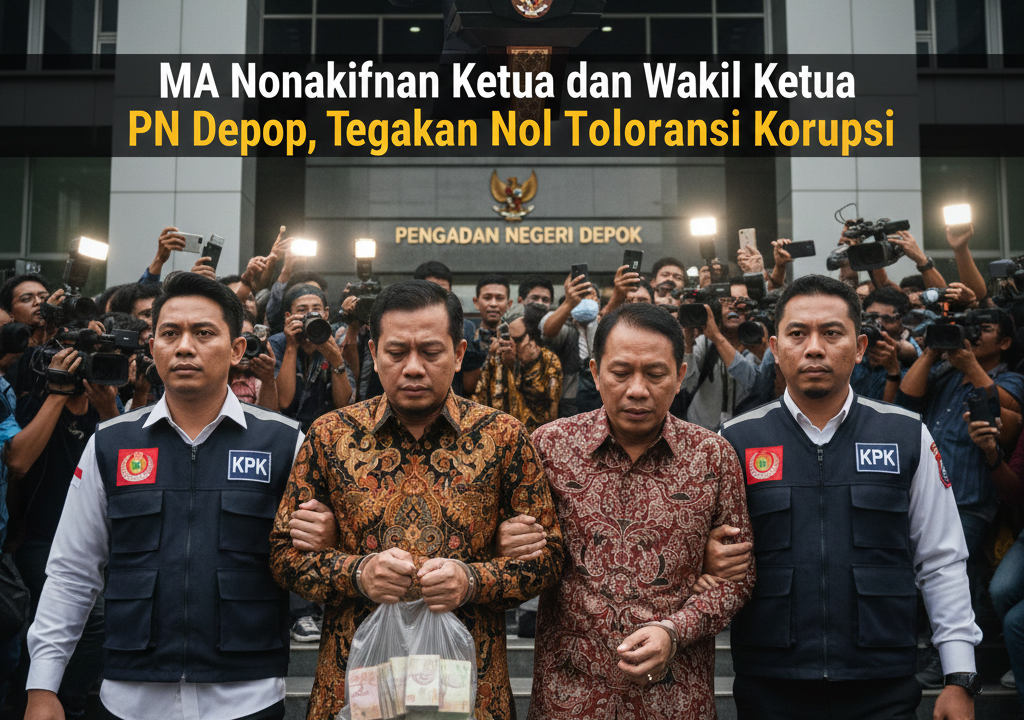 Mahkamah Agung menonaktifkan Ketua dan Wakil Ketua PN Depok terkait dugaan suap
