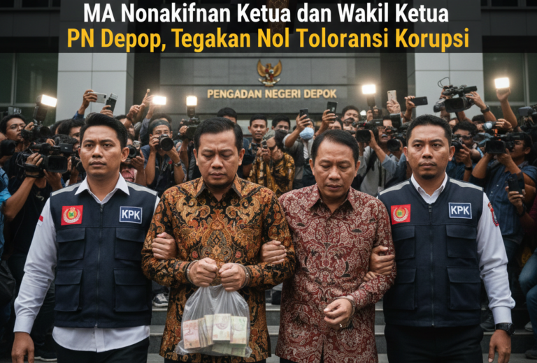 Mahkamah Agung menonaktifkan Ketua dan Wakil Ketua PN Depok terkait dugaan suap