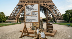 Potongan tangga spiral asli Menara Eiffel setinggi 3 meter untuk acara lelang di Paris tahun 2026.