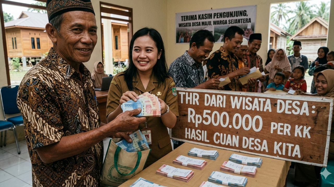 THR wisata desa Rp500 ribu dibagikan kepada warga