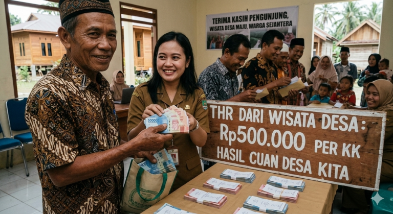 THR wisata desa Rp500 ribu dibagikan kepada warga