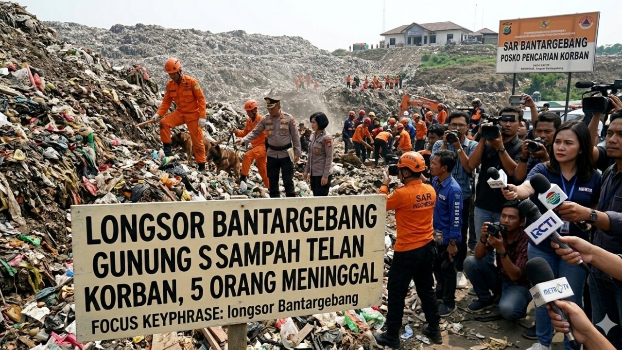 longsor bantargebang gunung sampah tpst bantargebang