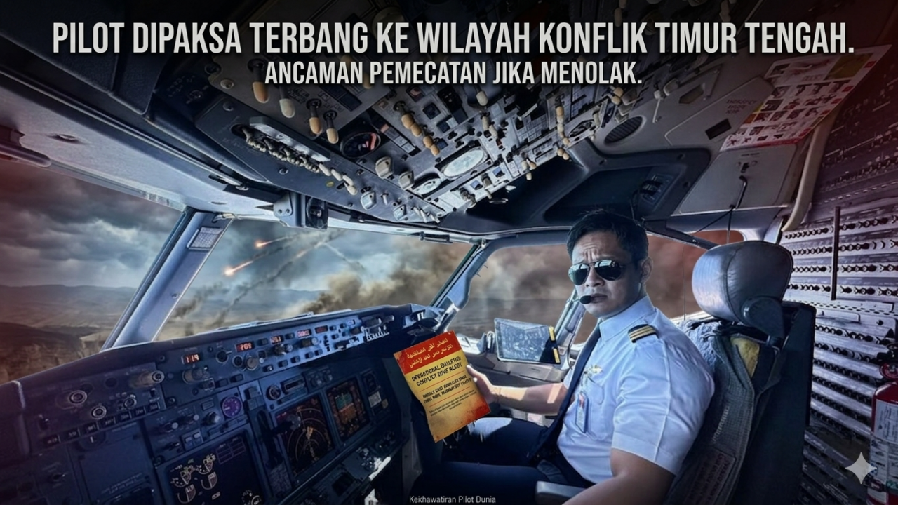Kekhawatiran pilot pada rute penerbangan ke Timur Tengah
