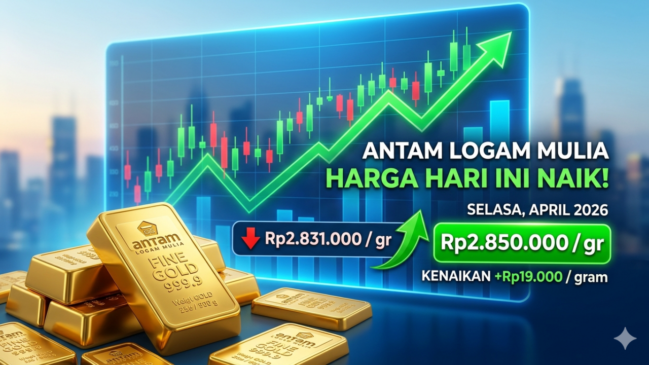 Grafik Harga Emas Antam naik hari ini April 2026