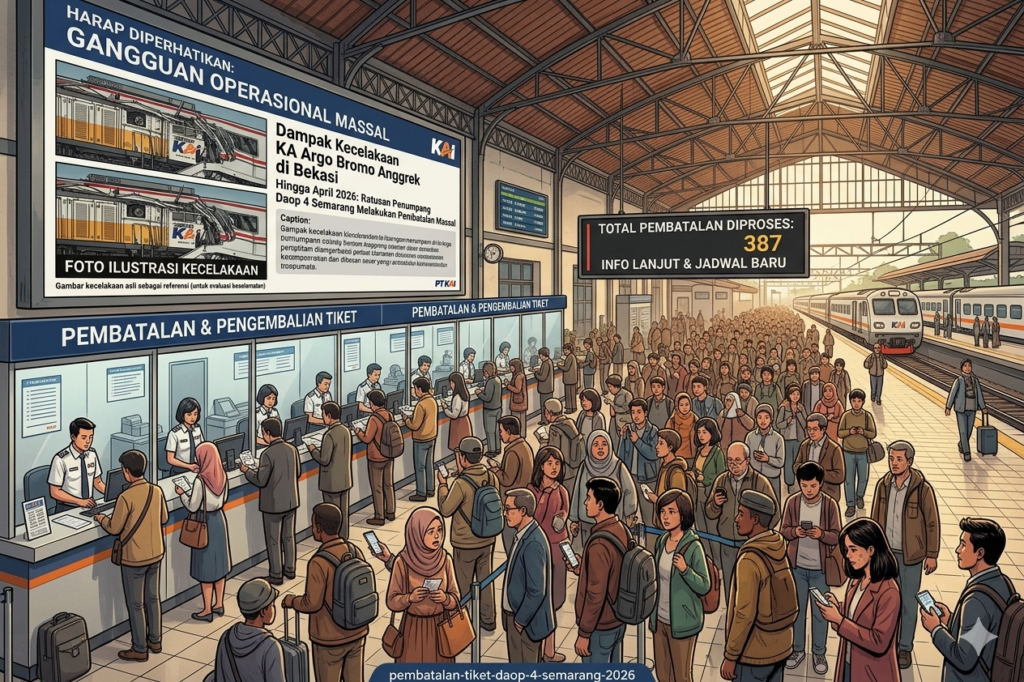 Ratusan penumpang Daop 4 Semarang batalkan tiket KA
