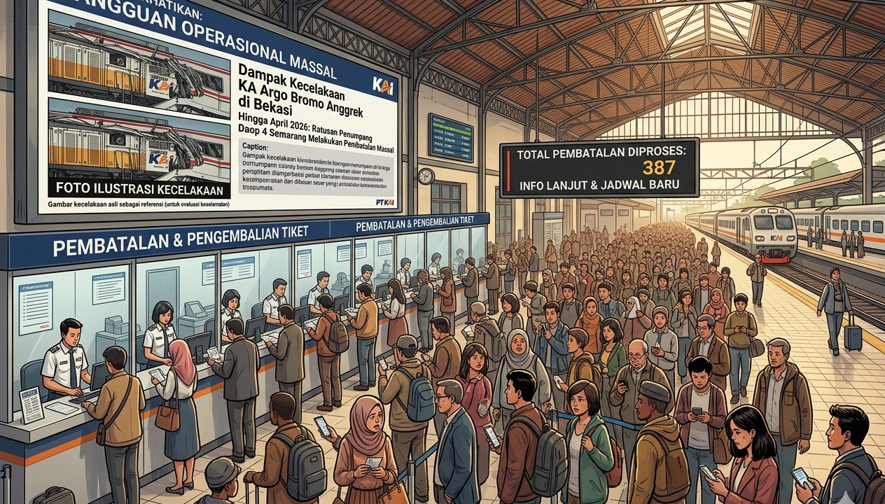 Ratusan penumpang Daop 4 Semarang batalkan tiket KA