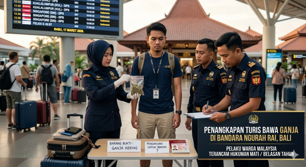 Penangkapan turis bawa ganja ke Bali di Bandara Ngurah Rai