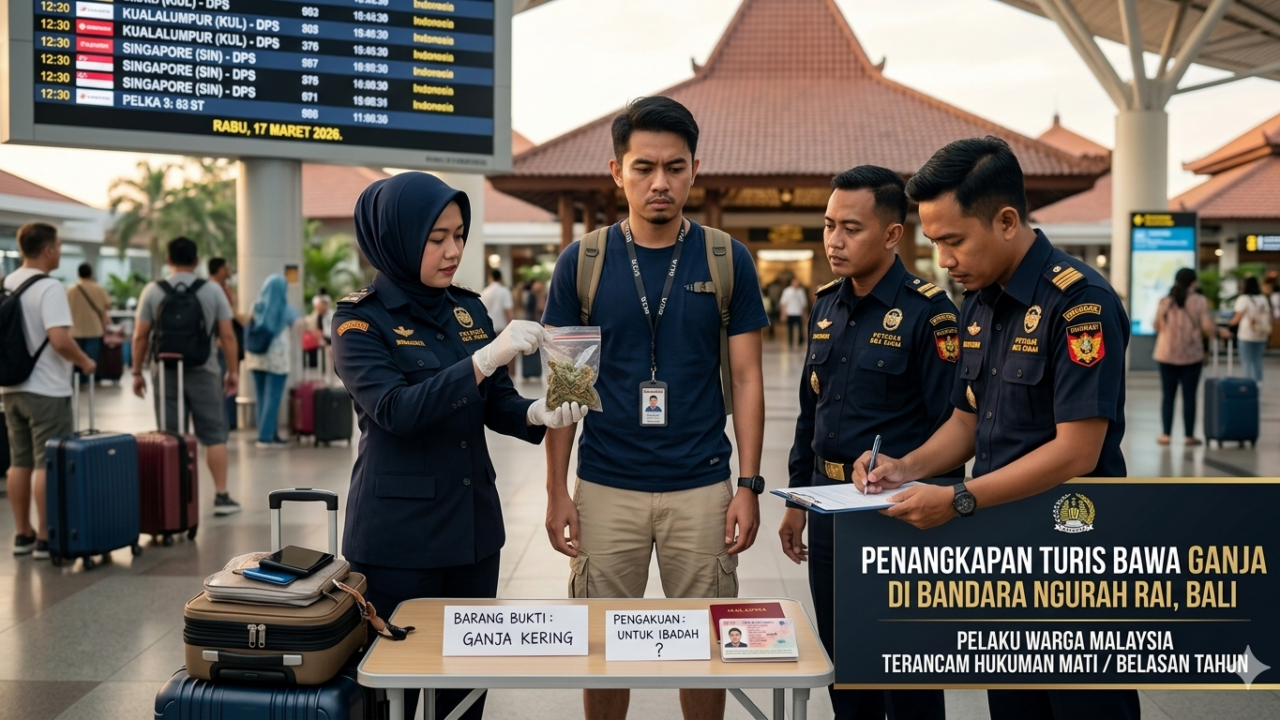 Penangkapan turis bawa ganja ke Bali di Bandara Ngurah Rai