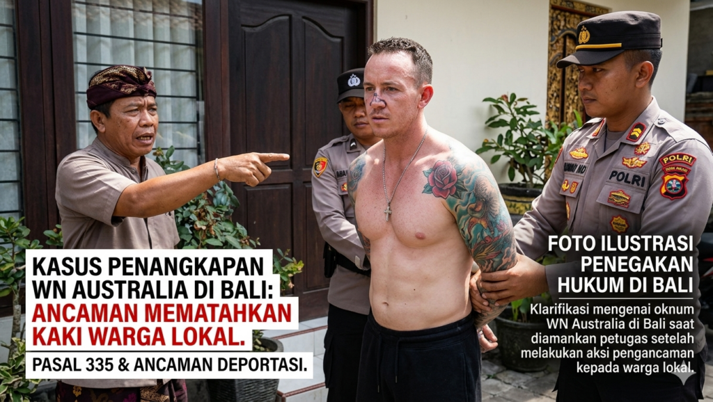Penangkapan WN Australia di Bali karena ancaman kekerasan