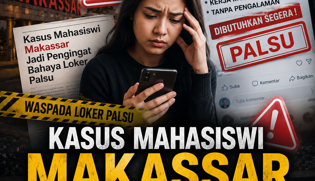 Kasus Mahasiswi Makassar dan bahaya loker palsu di media sosial