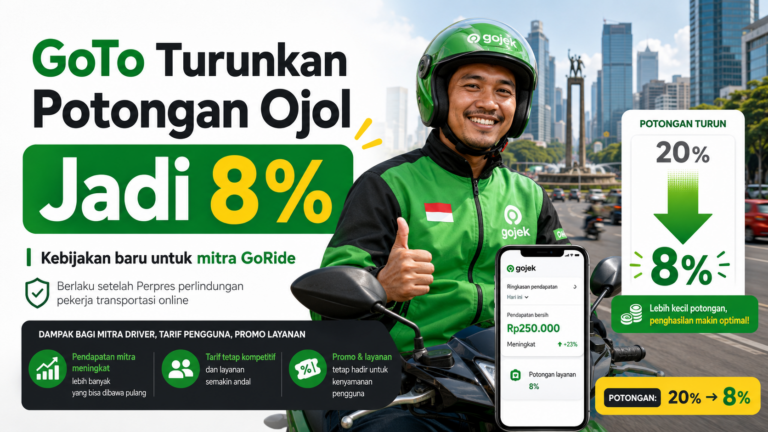GoTo turunkan potongan ojol jadi 8 persen untuk mitra GoRide