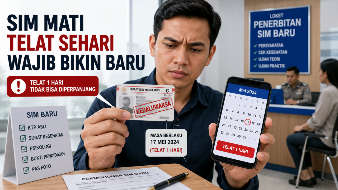 SIM mati telat sehari wajib bikin baru sesuai aturan terbaru