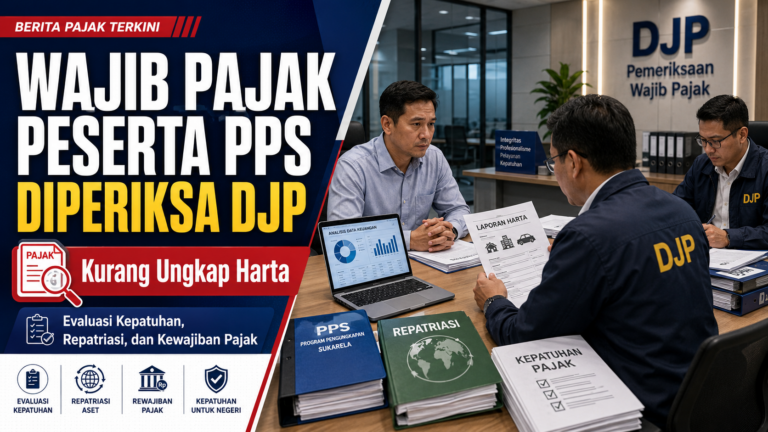 wajib pajak peserta PPS diperiksa ulang DJP karena kurang ungkap harta