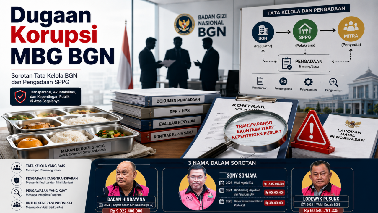 Dugaan korupsi Makan Bergizi Gratis menyorot tata kelola BGN dan pengadaan SPPG