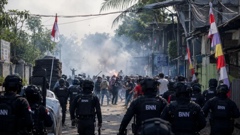Penggerebekan Kampung Bahari diwarnai perlawanan mercon dan batu