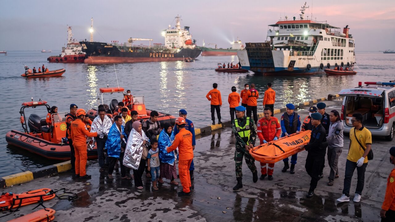 Tim SAR gabungan melakukan proses evakuasi KMP Virgo Transport 8 di perairan lepas